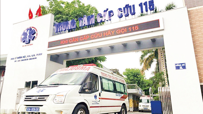Trung tâm cấp cứu 115 Thành phố Hồ Chí Minh sẵn sàng phục vụ vận chuyển bệnh nhân. (Ảnh TTCC115) 
