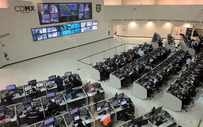 Trung tâm cảnh báo địa chấn của thủ đô Mexico City. (Ảnh USGS) 