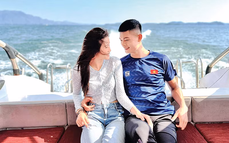 Cặp đôi Tiến Trọng và Phương Trinh của làng thể thao Việt. Ảnh | FBNV Cặp đôi Tiến Trọng và Phương Trinh của làng thể thao Việt. Ảnh | FBNV