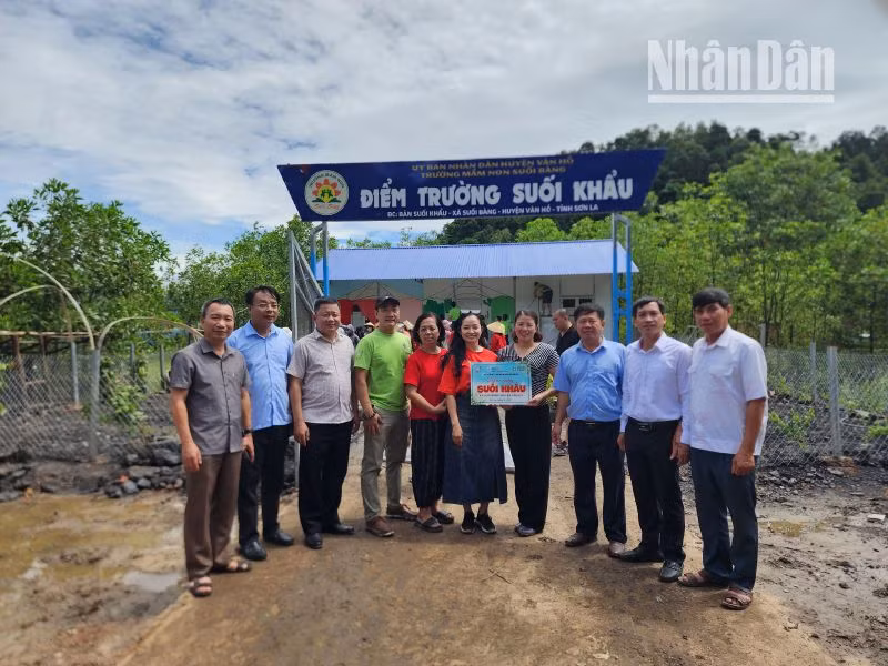 Nhà lớp học điểm trường Suối Khẩu, Trường mầm non Suối Bàng, xã Suối Bàng, huyện Vân Hồ.