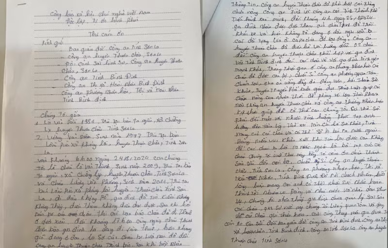 Lá thư cảm ơn của đại diện 2 thanh niên nghi bị lừa bán sang Campuchia với chiêu thức “việc nhẹ lương cao”.