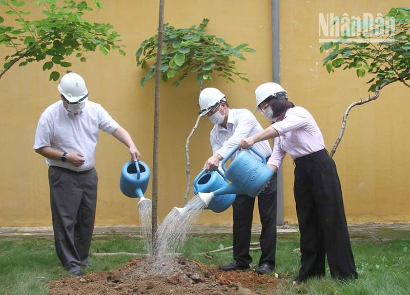Nhân dịp này, thành phố Sơn La và Sở Tài nguyên và Môi trường đã tổ chức trồng cây xanh tại Nhà máy xử lý rác thải thành phố Sơn La.