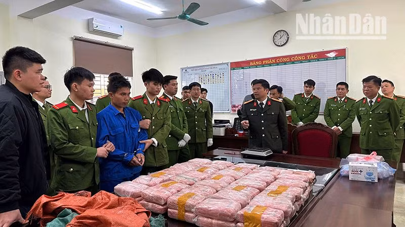 Đại tá Đặng Trọng Cường, Ủy viên Ban thường vụ Tỉnh ủy Sơn La, Giám đốc Công an tỉnh Sơn La trực tiếp chỉ đạo các lực lượng kiểm đếm số tang vật.