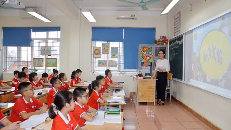 Một tiết dạy học ở Trường tiểu học Hạ Long.