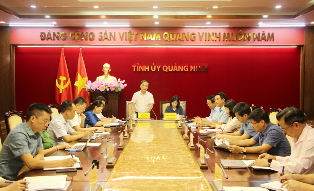 Quang cảnh buổi làm việc của Ban Dân Vận Trung ương với tỉnh Quảng Ninh.
