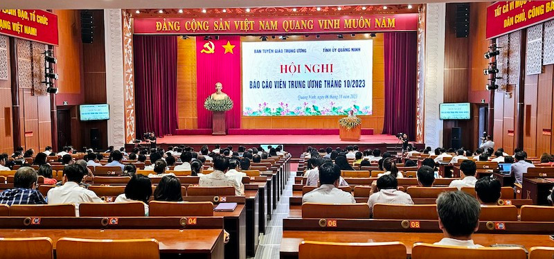 Quang cảnh Hội nghị Báo cáo viên toàn quốc tháng 10 năm 2023.
