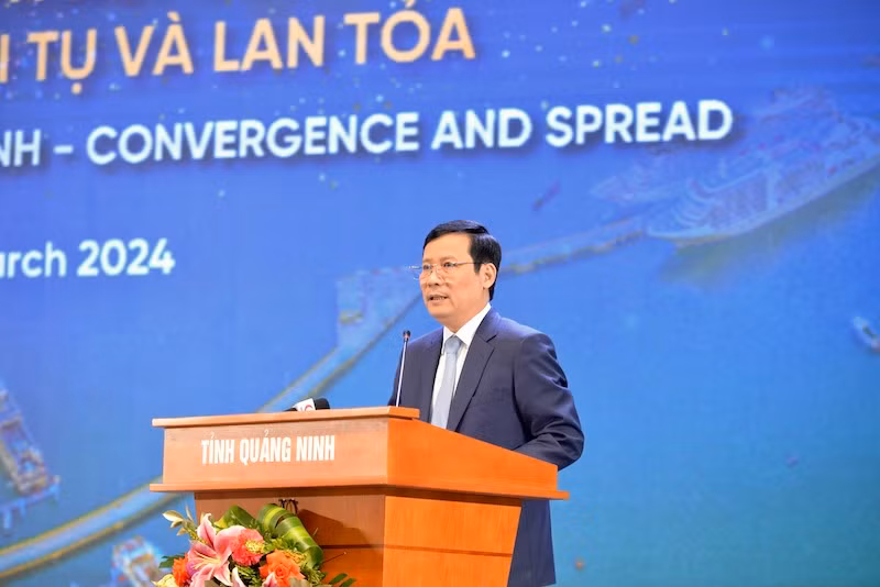 Ông Phạm Tấn Công, Chủ tịch VCCI phát biểu tại chương trình gặp gỡ Xuân Giáp Thìn 2024.