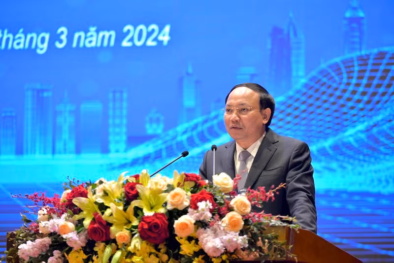 Bí thư Tỉnh ủy Quảng Ninh Nguyễn Xuân Ký phát biểu chỉ đạo tại Hội nghị sơ kết 3 năm thực hiện Nghị quyết số 05-NQ/TƯ của Quảng Ninh.