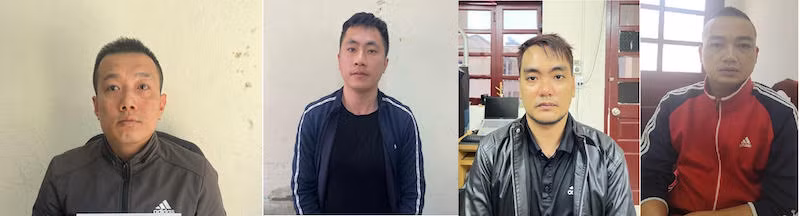 Nhóm đối tượng cho vay lãi nặng tại cơ quan Công an.