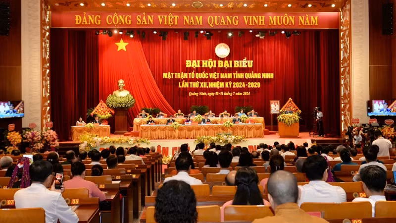 Quang cảnh Đại hội Mặt trận Tổ quốc Việt Nam tỉnh Quảng Ninh lần thứ XII, nhiệm kỳ 2024-2029.