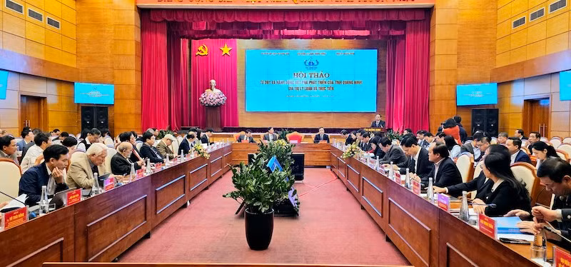 Quang cảnh Hội thảo "Tư duy và hành động đột phá phát triển của tỉnh Quảng Ninh - Những giá trị lý luận và thực tiễn".