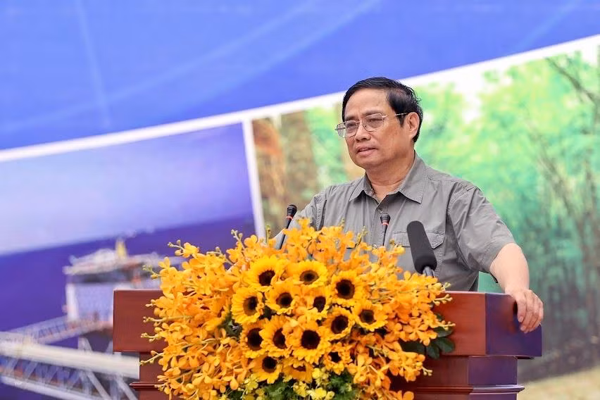 Thủ tướng Phạm Minh Chính phát biểu tại hội nghị. (Ảnh: NHẬT BẮC)