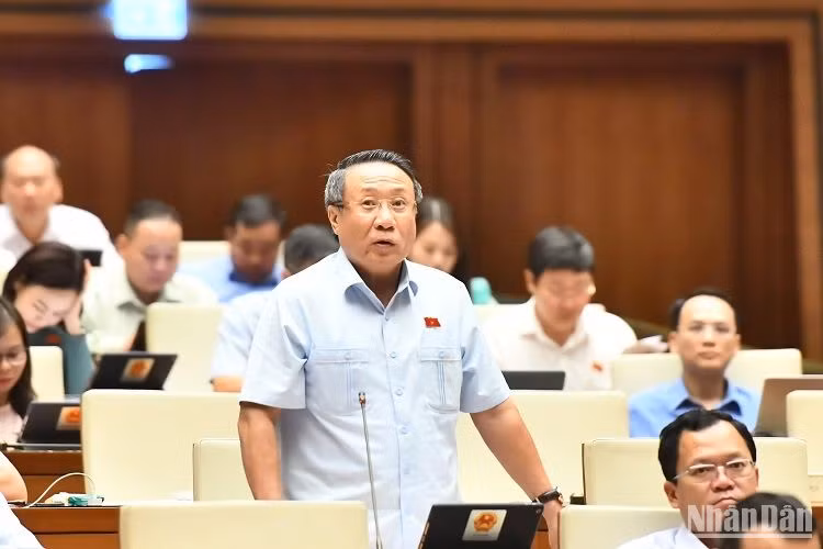 Đại biểu Hà Sỹ Đồng nêu câu hỏi chất vấn. (Ảnh: ĐĂNG KHOA)