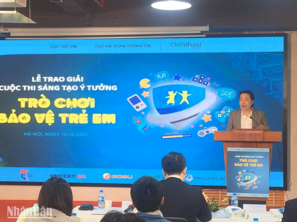 Cục trưởng Cục Trẻ em Đặng Hoa Nam phát biểu bế mạc cuộc thi.