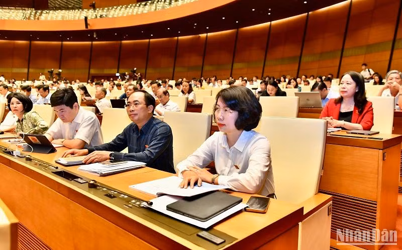 Các đại biểu Quốc hội dự phiên họp sáng 29/5. (Ảnh: ĐĂNG KHOA)