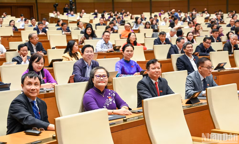 Các đại biểu Quốc hội dự phiên họp sáng 30/11. (Ảnh: DUY LINH)