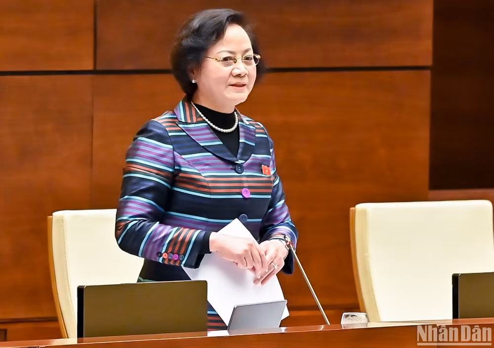 Bộ trưởng Nội vụ Phạm Thị Thanh Trà. (Ảnh: DUY LINH)