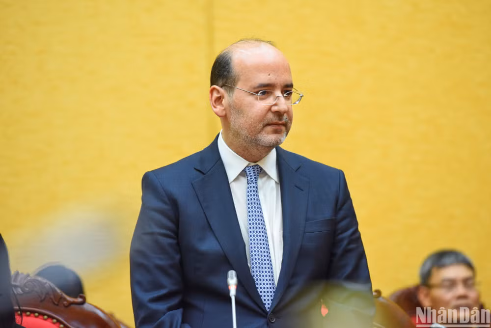 Đại sứ đặc mệnh toàn quyền Thổ Nhĩ Kỳ tại Việt Nam Haldun Tekneci bày tỏ trân trọng, đánh giá cao việc Việt Nam cử đội cứu hộ, cứu nạn sang hỗ trợ Thổ Nhĩ Kỳ khắc phục thảm họa động đất. (Ảnh: THÀNH ĐẠT) Đại sứ đặc mệnh toàn quyền Thổ Nhĩ Kỳ tại Việt Nam Haldun Tekneci bày tỏ trân trọng, đánh giá cao việc Việt Nam cử đội cứu hộ, cứu nạn sang hỗ trợ Thổ Nhĩ Kỳ khắc phục thảm họa động đất. (Ảnh: THÀNH ĐẠT)