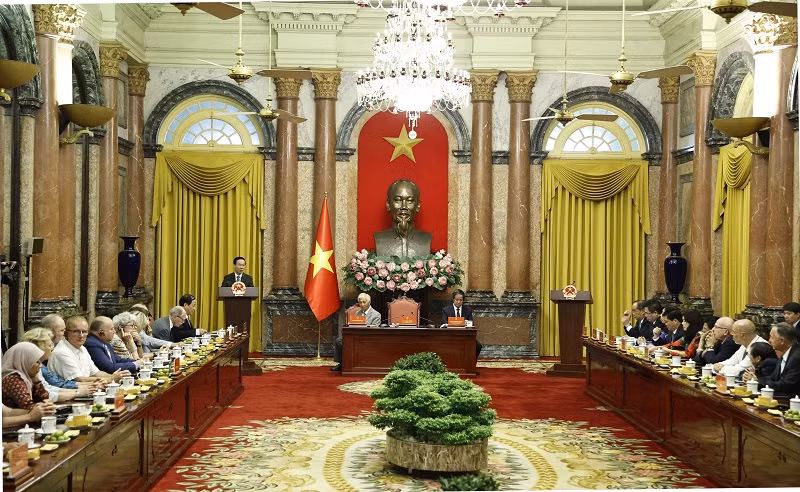 Quang cảnh buổi gặp mặt. (Ảnh: TTXVN)