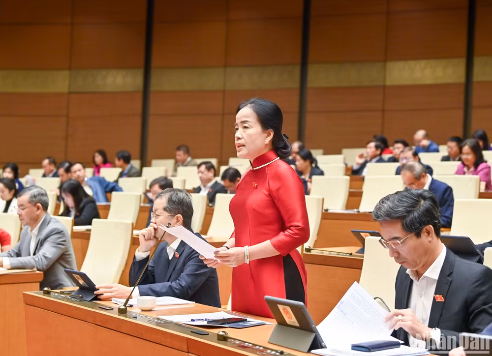 Đại biểu Nguyễn Thị Kim Thúy (đoàn TP Đà Nẵng). (Ảnh: DUY LINH)