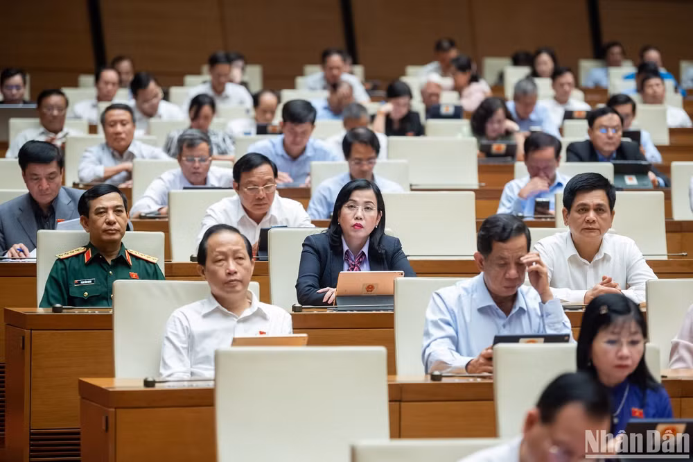Các đại biểu dự phiên họp chiều 8/11. (Ảnh: ĐĂNG KHOA)