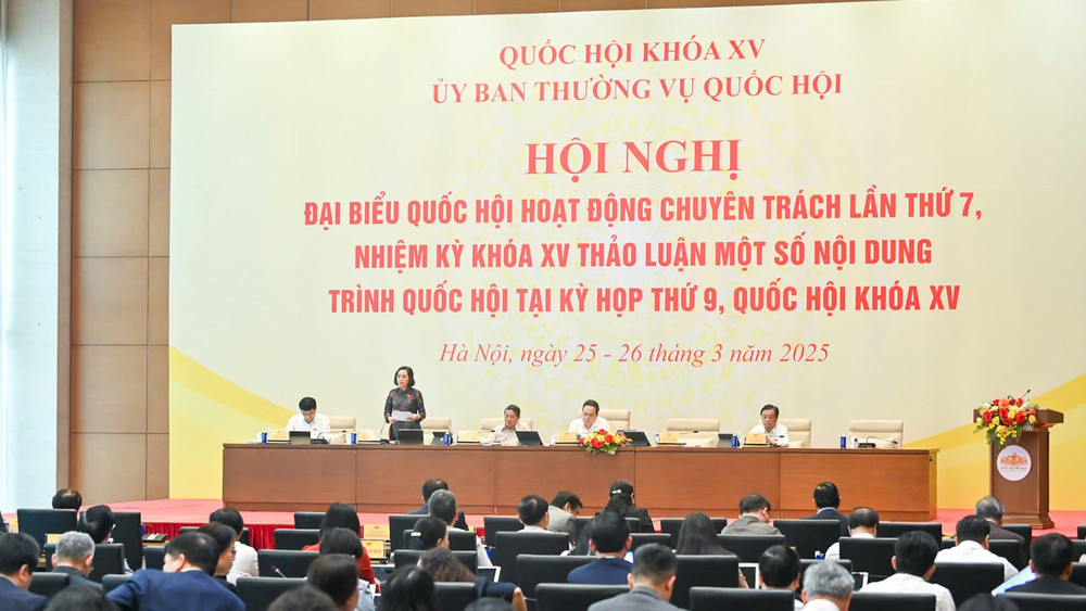 Quang cảnh phiên họp chiều 25/3. (Ảnh: DUY LINH)