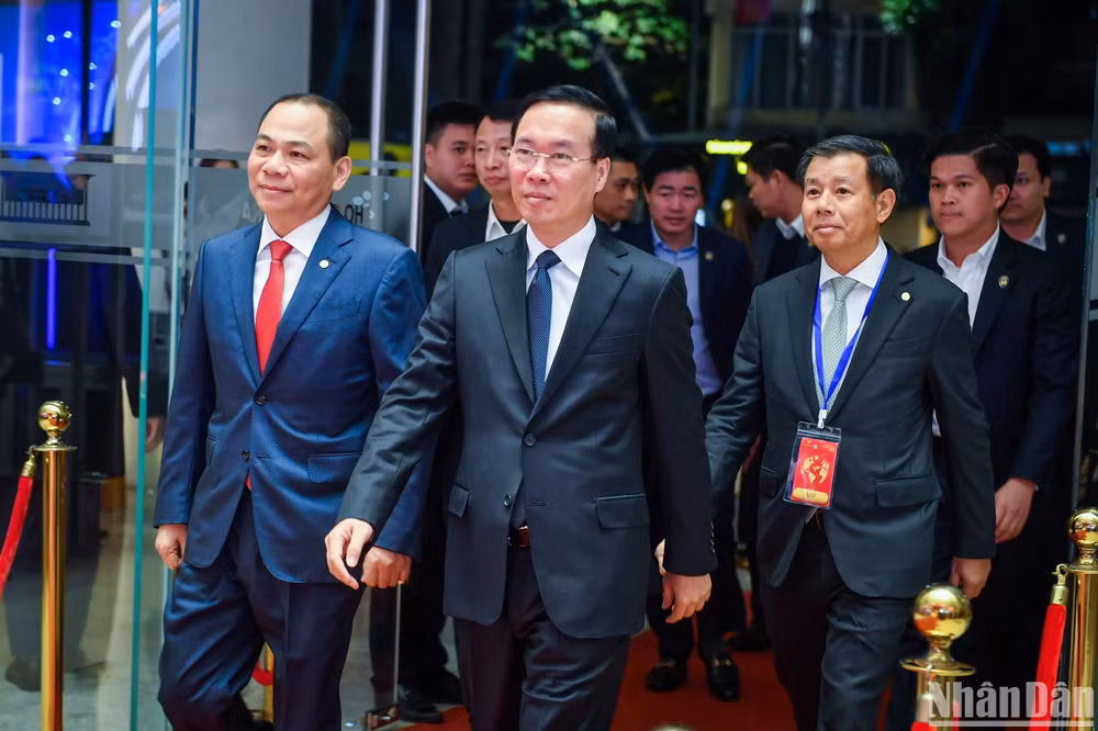 Chủ tịch nước Võ Văn Thưởng dự Lễ trao giải VinFuture 2023. (Ảnh: THÀNH ĐẠT)