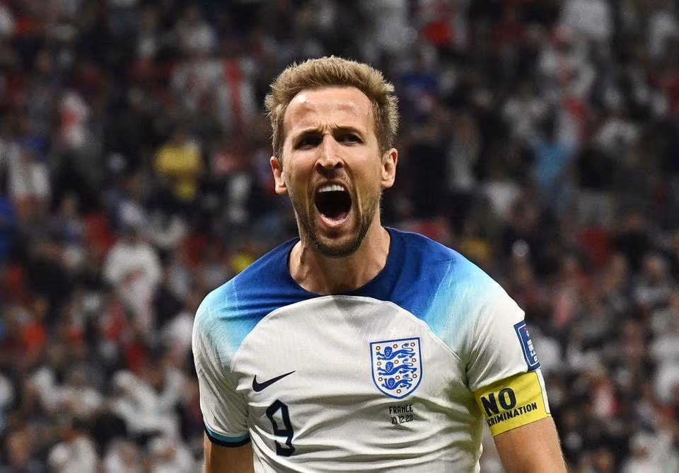 Niềm vui ghi bàn của đội trưởng tuyển Anh Harry Kane. (Ảnh: Reuters)