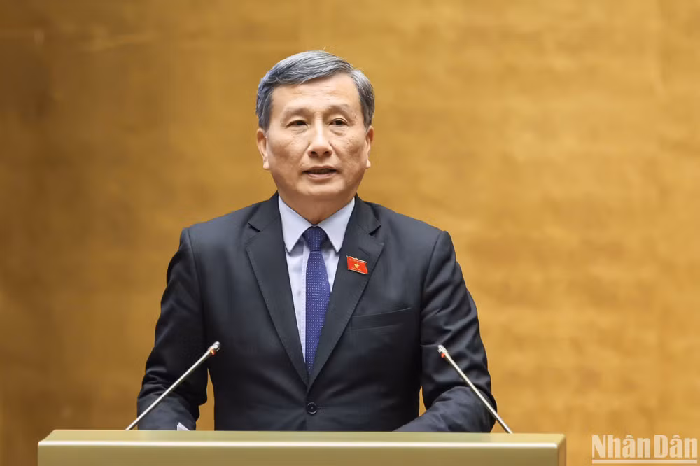 Chủ nhiệm Ủy ban Khoa học, Công nghệ và Môi trường Lê Quang Huy. (Ảnh: DUY LINH)