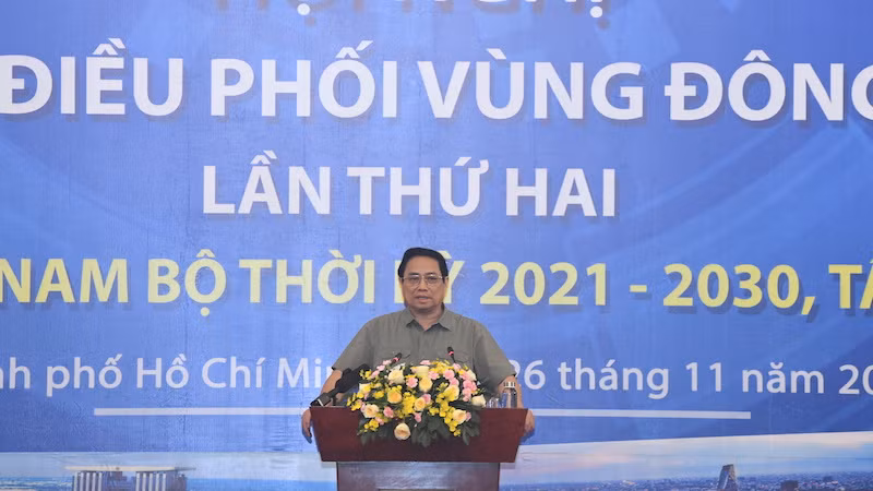 Thủ tướng Phạm Minh Chính phát biểu kết luận hội nghị.