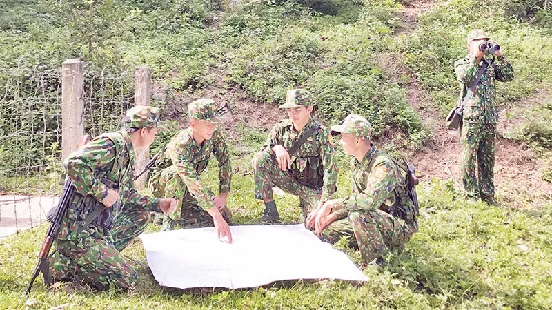 Đồn Biên phòng Mường Lạn, huyện Sốp Cộp (Sơn La) thường xuyên tổ chức tuần tra, kiểm tra khu vực biên giới.