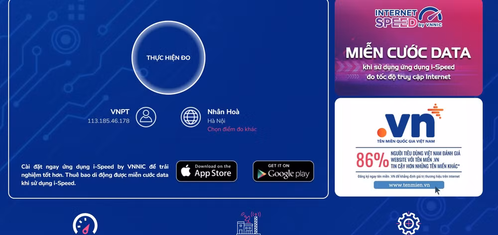 Công cụ i-Speed trên web.