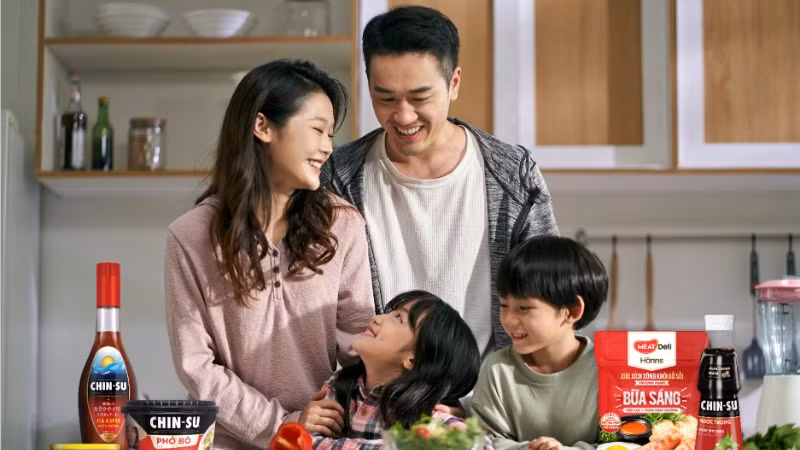 Sản phẩm Chin-su quen thuộc với bữa ăn gia đình.