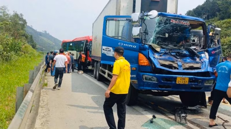 Hiện trường vụ tai nạn.