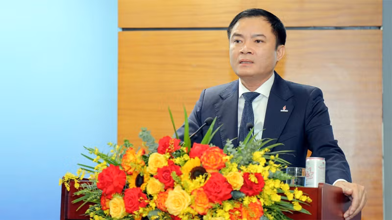 Tổng giám đốc PVN Lê Ngọc Sơn phát biểu tại lễ ký.