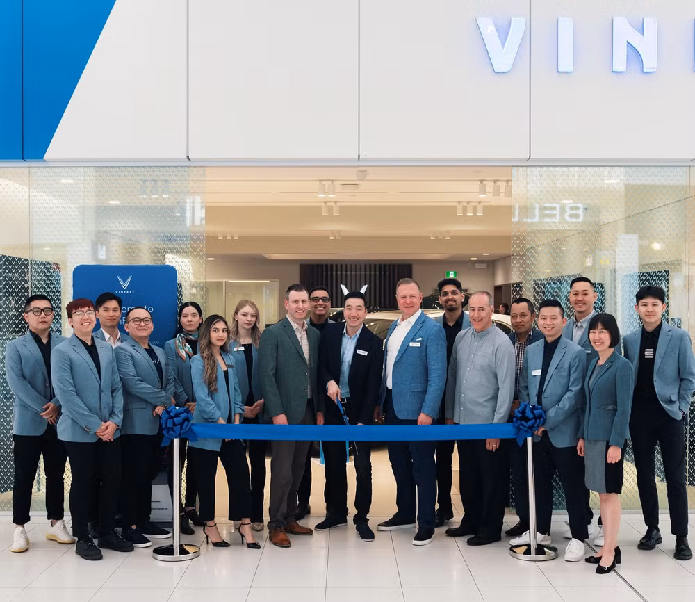 Tại lễ khai trương VinFast Park Royal.
