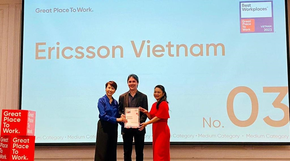 Ericsson lọt top 10 nơi làm việc tuyệt vời nhất tại Việt Nam năm 2023