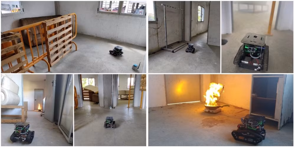 Robot có thể giúp lính cứu hỏa dò đường, lập bản đồ cứu hộ khi cháy nhà. Ảnh: Fernández Talavera và các cộng sự.