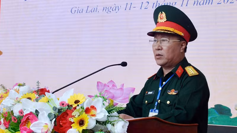 Đại tá Trần Ngọc Hải, Phó Tư lệnh, Tham mưu trưởng Binh đoàn 15, Trưởng Ban Chỉ đạo hội thi phát biểu khai mạc Hội thi.