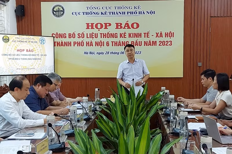 Cục Thống kê Hà Nội công bố số liệu kinh tế-xã hội 6 tháng đầu năm 2023.