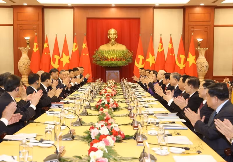 [Ảnh] Tổng Bí thư Nguyễn Phú Trọng hội đàm với Tổng Bí thư, Chủ tịch Trung Quốc ảnh 2