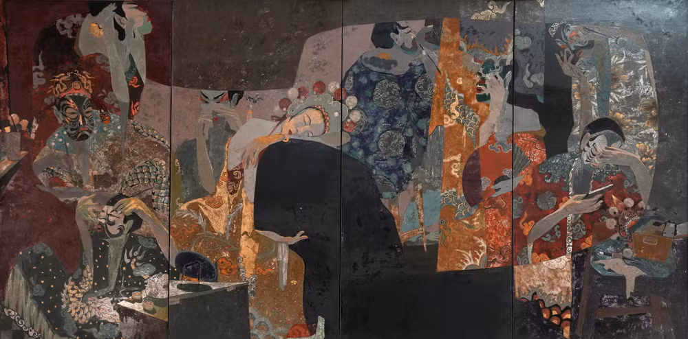 Tác phẩm "Dáng hồng thơm hương" của tác giả Lê Nguyên Chính (Thành phố Hồ Chí Minh).