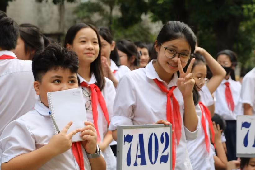 Học sinh Trường THCS Đống Đa hào hứng tham gia chuyên đề.