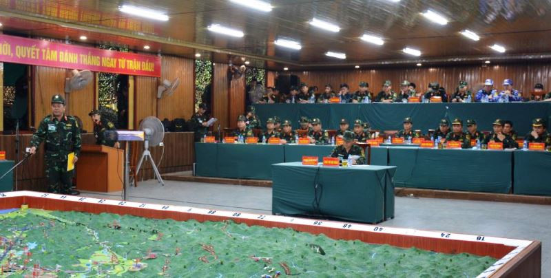 Hội nghị Đảng ủy Quân sự tỉnh thông qua quyết tâm tác chiến khu vực phòng thủ.