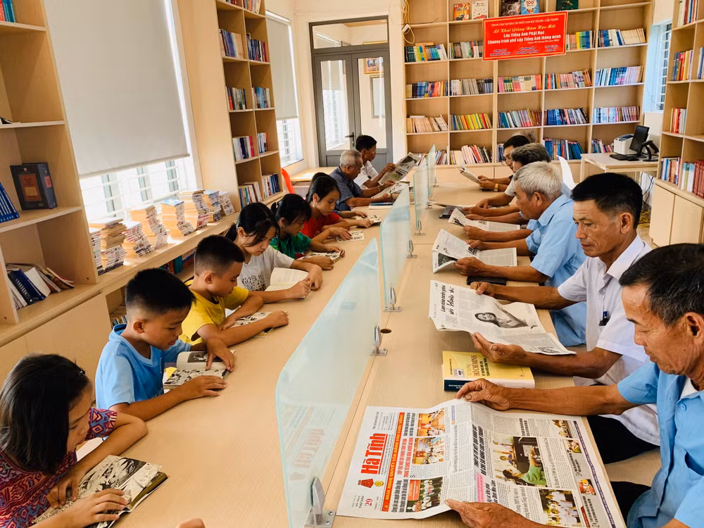 Không gian đọc sách trong mỗi ngôi nhà trí tuệ ở Hà Tĩnh.