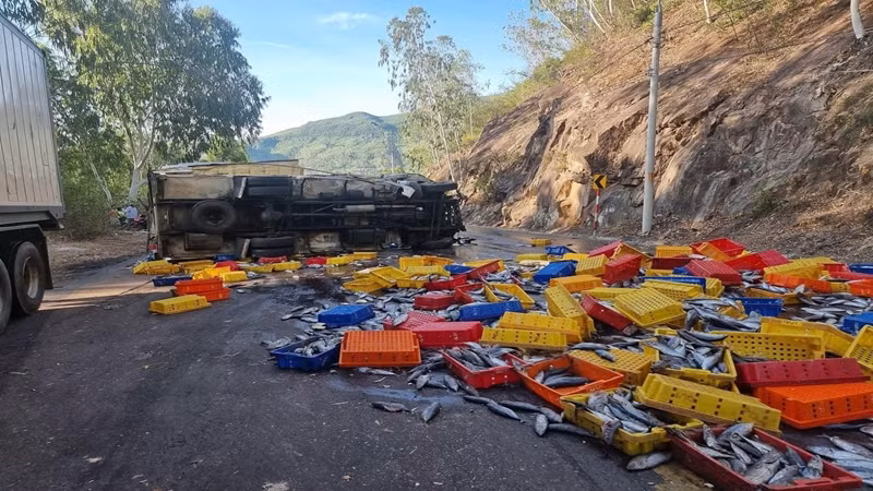 Hiện trường vụ tai nạn.