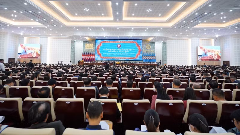 Toàn cảnh Hội nghị lần thứ 45 Ban Chấp hành Trung ương CPP khóa 5. (Ảnh: Fresh News)