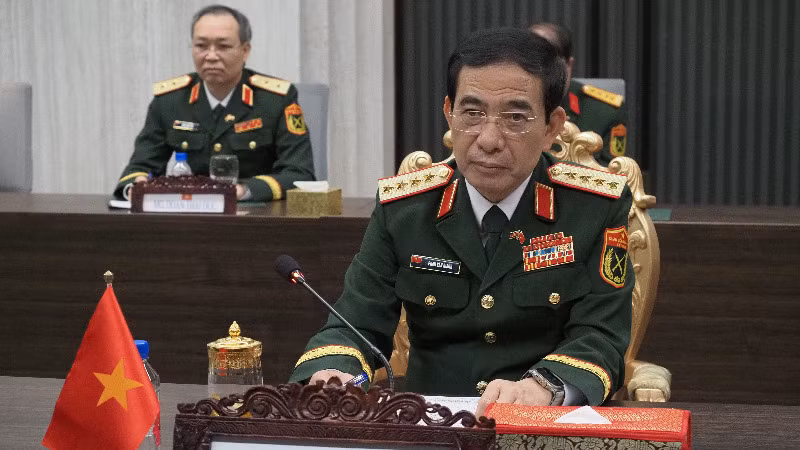 Đại tướng Phan Văn Giang, Ủy viên Bộ Chính trị, Phó Bí thư Quân ủy Trung ương, Bộ trưởng Quốc phòng. (Ảnh: Nguyễn Hiệp)