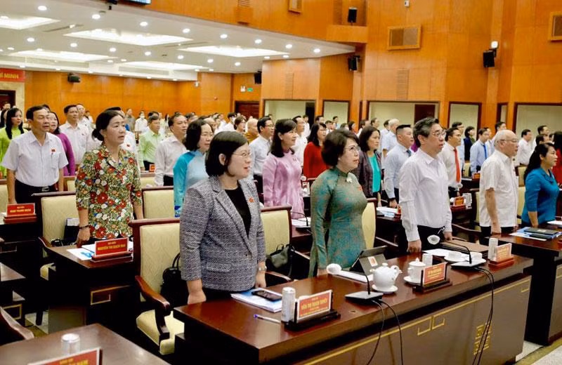 Quang cảnh Kỳ họp thứ 7, Hội đồng nhân dân Thành phố Hồ Chí Minh.