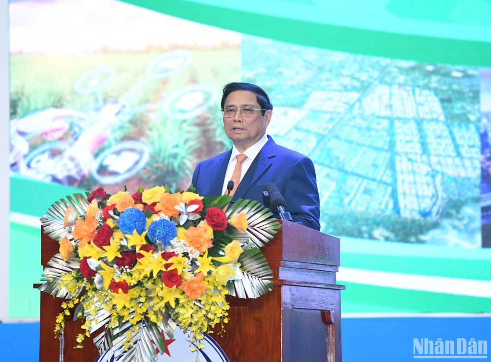 Thủ tướng Phạm Minh Chính phát biểu ý kiến tại Hội nghị.